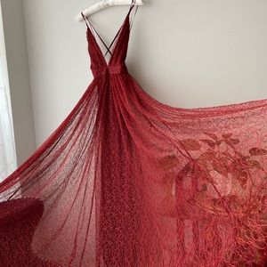 Red gown